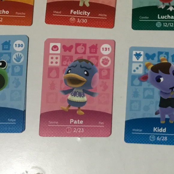 Animal Crossing Amiibo Card Nintendo Pate 131